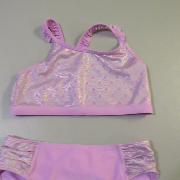 Purple 2 Pcs Cat & Jack Bikini Swimsuit Size XL - Picture 2 of 11